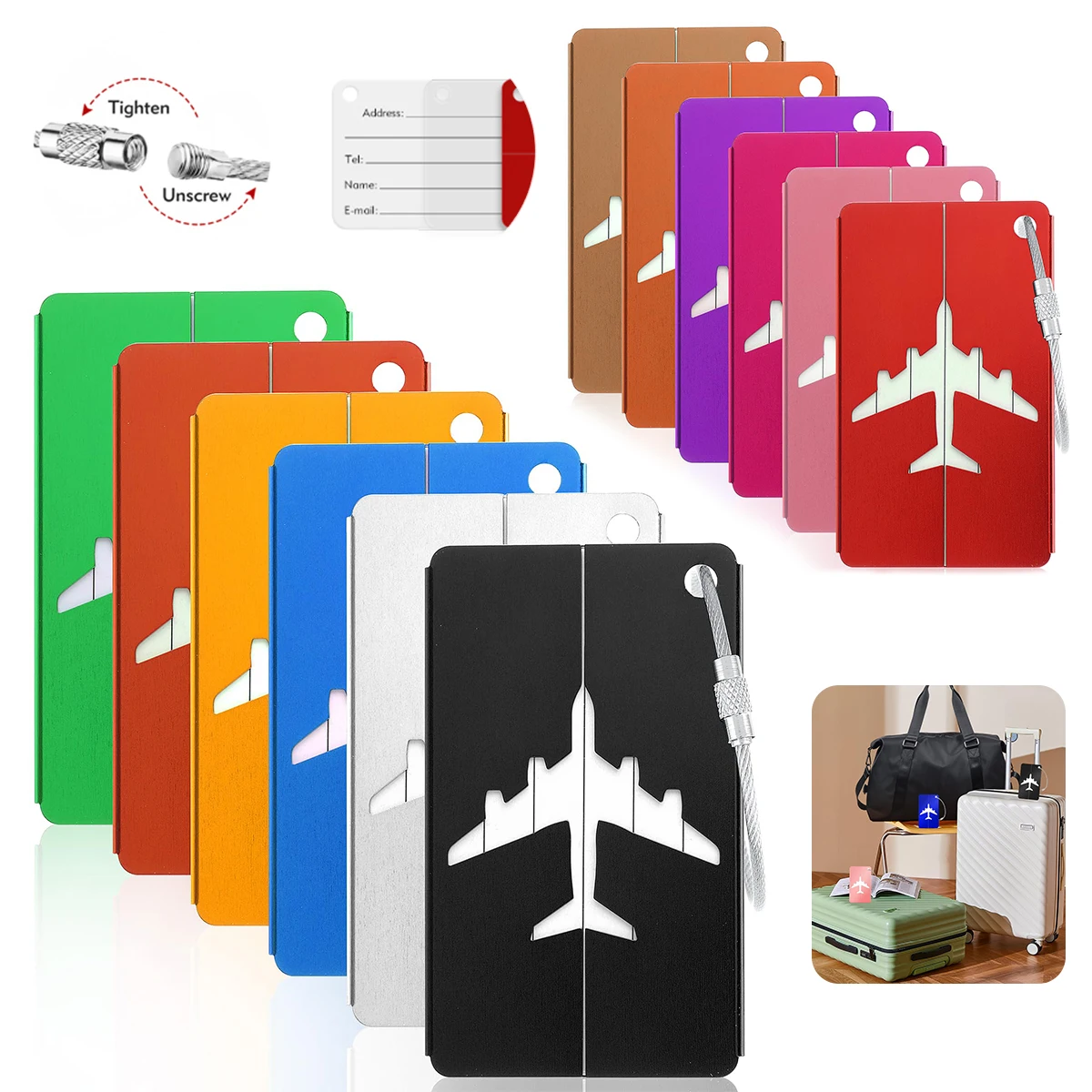 Tech Accessories Travel - Aluminum Alloy Travel Luggage Tag Hanging
