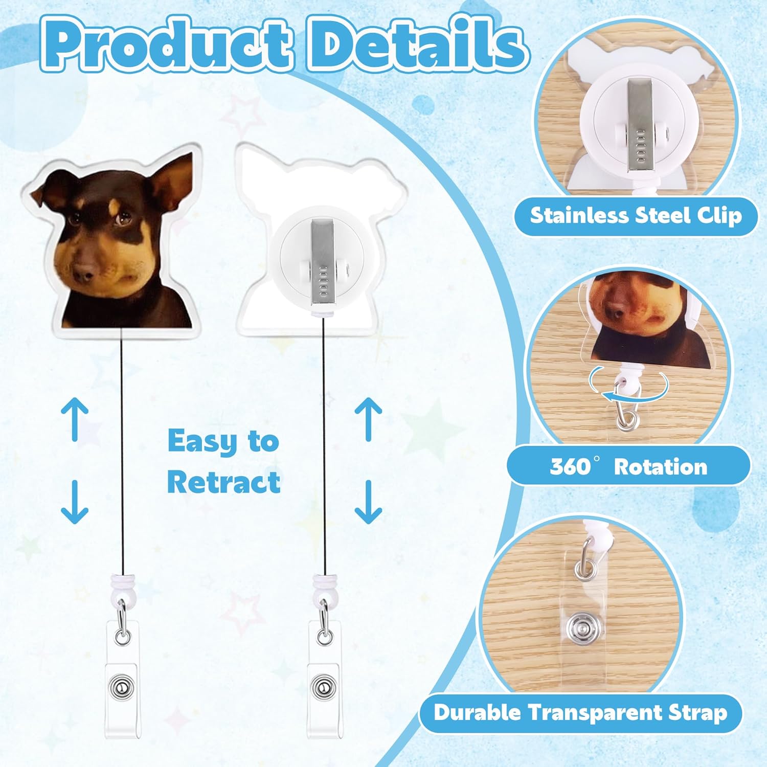 8PCS/16PCS Cute Retractable Ba - Xray Tech Accessories recension och pris
