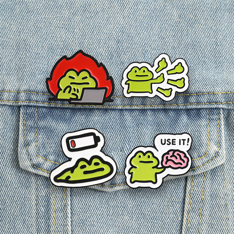 Funny Frog Badges Cute Cartoon - Kawaii Tech Accessories recension och pris