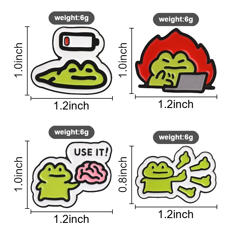 Funny Frog Badges Cute Cartoon - Kawaii Tech Accessories recension och pris