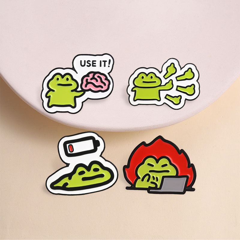 Funny Frog Badges Cute Cartoon - Kawaii Tech Accessories recension och pris