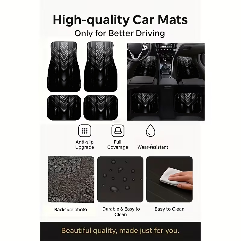 4pcs Polyester Fiber Black and - Tech Inspired Accessories recension och pris