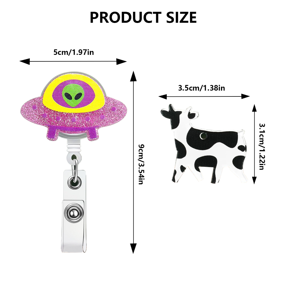 Glitter Alien Badge Holder Cut - Xray Tech Accessories recension och pris