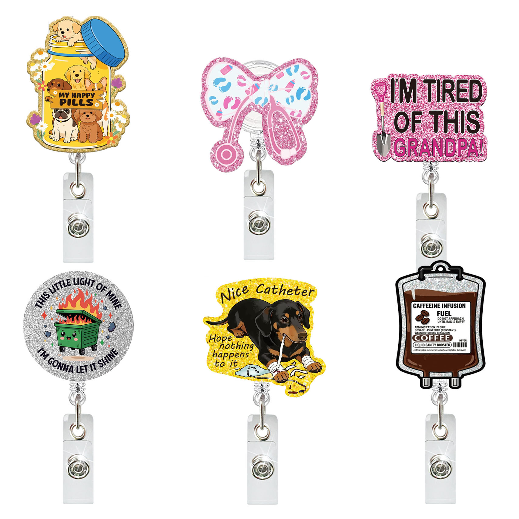 Funny Nurse Badge Reel Dumpste - Xray Tech Accessories recension och pris