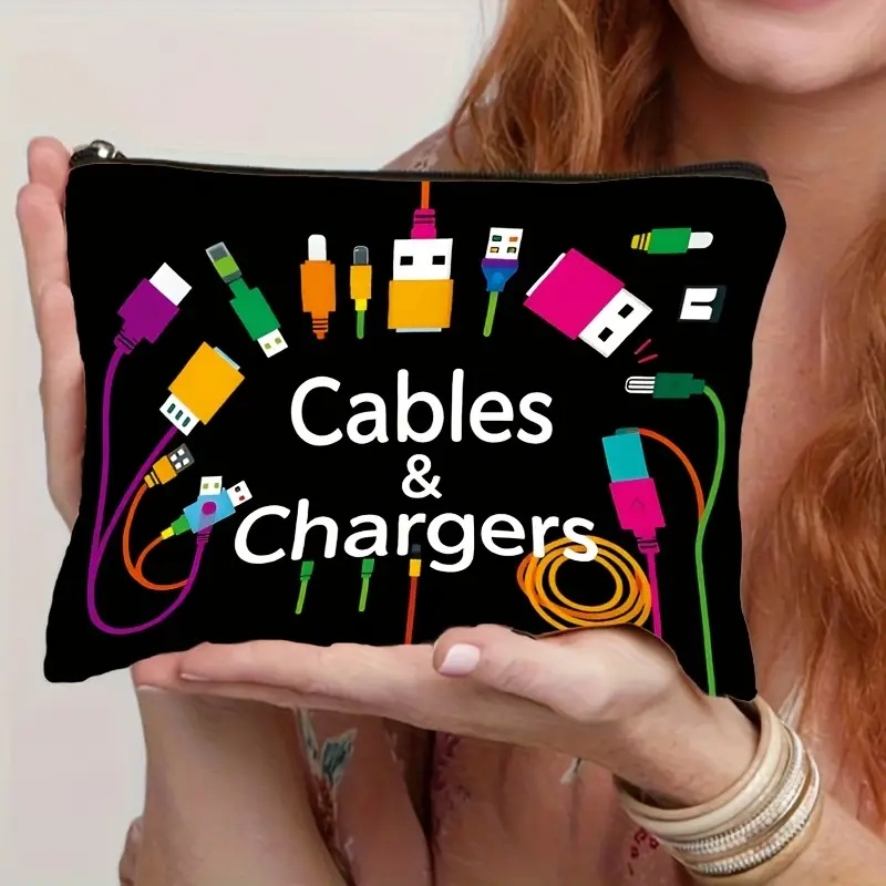 Black Tech Icon Cable Organize - Tech Accessories Travel recension och pris